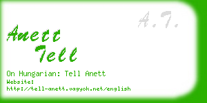 anett tell business card